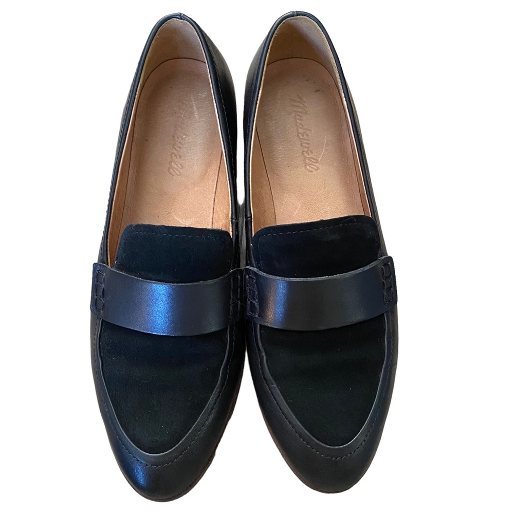 Madewell ALEX Black Suede & Leather Loafer Shoes